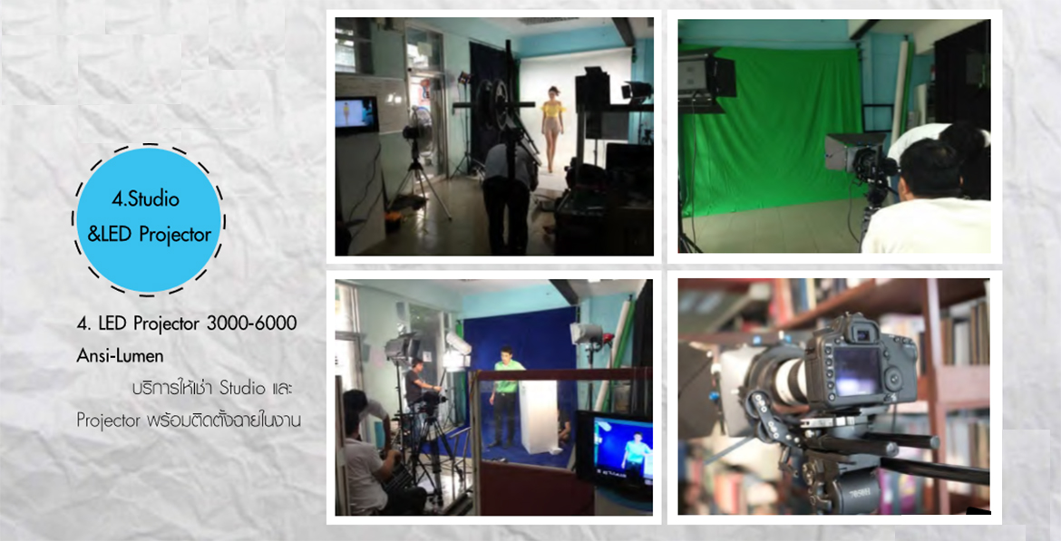ให้เช่าสตูดิโอ LED Projector 3000-6000 Ansi-Lumen