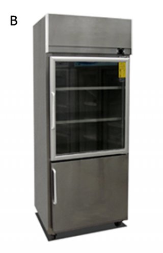 Stainless steel with piping systems, 2-door