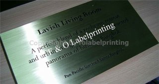 Hairline Stainless Label Etching
