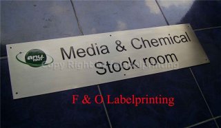 Hairline Stainless Label Etching 1 Color