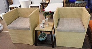 Chair Artificial Rattan Set