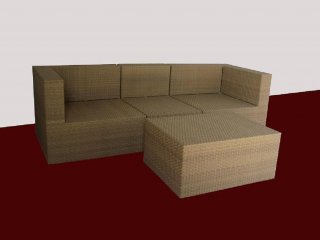 SOFA Artificial Rattan 3 Seats ANSO05