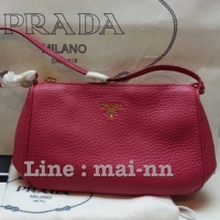 Prada Mini Bag Calf Leather Hot Pink