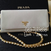 Prada Wallet On Chain White