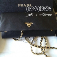 Prada Wallet On Chain Black