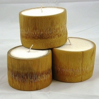 Natural Soy Wax Bamboo Candle