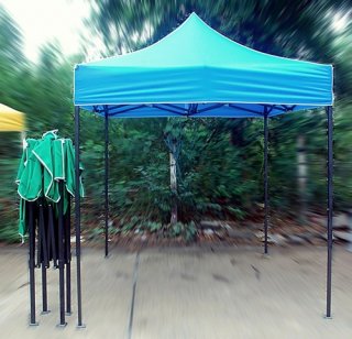 Black frame folding tent