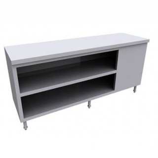 Stainless steel work cabinet open