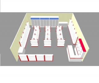 Minimart shop size 8x8 m.