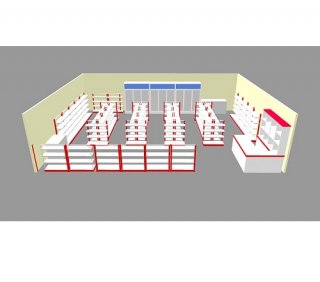 Minimart shop size 10x8 m.