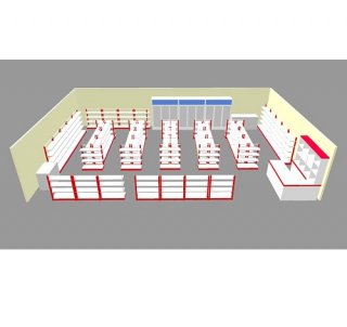 Minimart shop size 12x8 m.