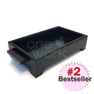 Black Wooden Tray with Handles