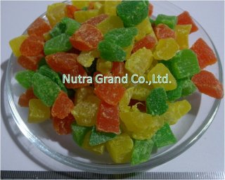 dehydrated pineapple (8-10mm core diced) 4 colors