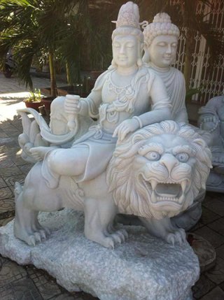 เจ้าแม่กวนอิม ประทับสิงโต ขนาด สูง 120 ซม.