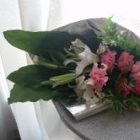 White Lilies and Pink Carnations