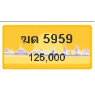 ทะเบียนรถสวยเลขสลับ เลข 5959