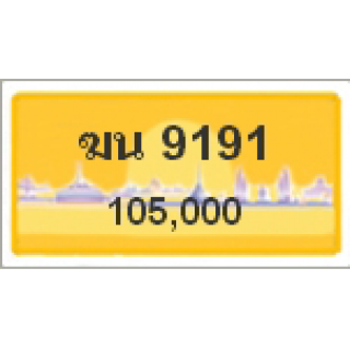 ทะเบียนรถสวยเลขสลับ เลข 9191