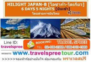 ทัวร์ญี่ปุ่น HILIGHT JAPAN-B (โอซาก้า-โตเกียว) 6 วัน 5 คืน