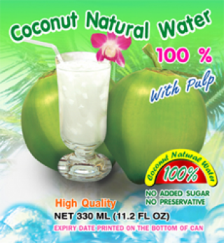 Coconut Natural Water 100% with Pulp 330ml