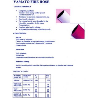 สายส่งน้ำดับเพลิง YAMATO FIRE HOSE 