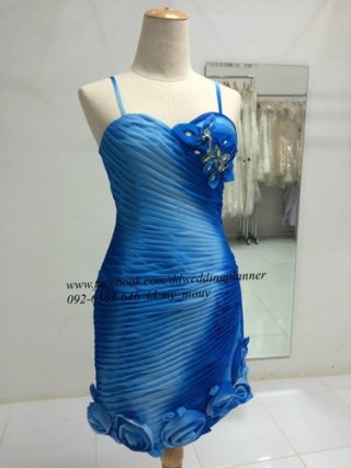 ชุดราตรี Cocktail Dresses สีน้ำเงิน