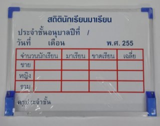 กระดานไวท์บอร์ดสถิติเรียน