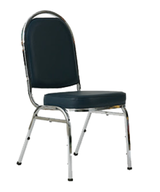 เก้าอี้จัดเลี้ยงหัวโค้งใหญ่รุ่น J 58ขาชุบโครเมี่ยม