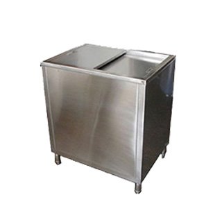 Ice bucket stainless with door slider