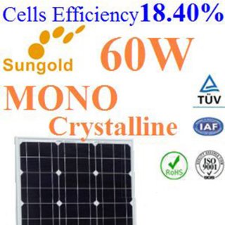 แผงโซล่าเซลล์ Mono Crystalline 60W