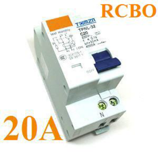 เบรกเกอร์ RCBO 20A