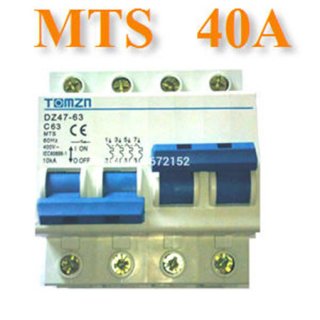 เบรกเกอร์สวิทช์ ระบบไฟ AC MCB 50HZ 2P 40A