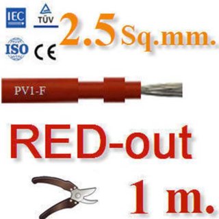 สายไฟ DC โซล่าเซลล์ 2.5 mm2 (แดง นอก)
