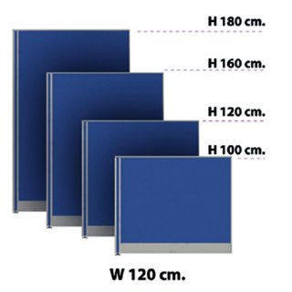 พาร์ทิชั่นแบบทึบ 120x120 สีน้ำเงิน