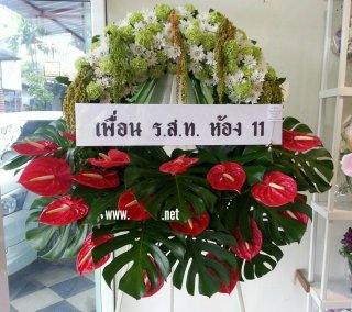 รับทำพวงหรีดดอกไม้สด