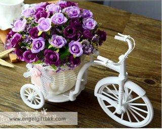 จักรยานดอกไม้ กุหลาบม่วง