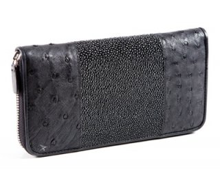 black stingray leather purse 