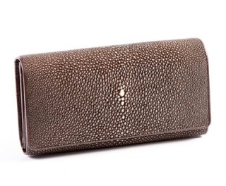 genuine brownish black leather purse 