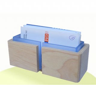 Rubber Wood Memo Holder