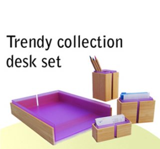 Bamboo Stationery Desk Set
