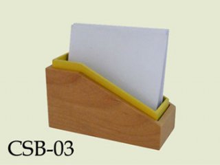 Rubber Wood Memo Holder