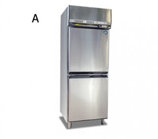 Freezer stainless steel nofrost system he stood frozen in 2-door.