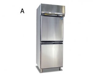 Freezer stainless steel nofrost system he stood frozen in 2-door.