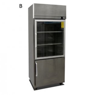 stainless steel stand. The freezing and refrigeration piping systems 2-door.