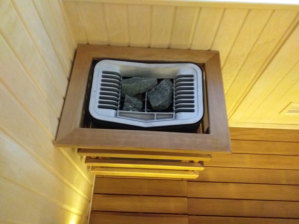 Detail of sauna wood