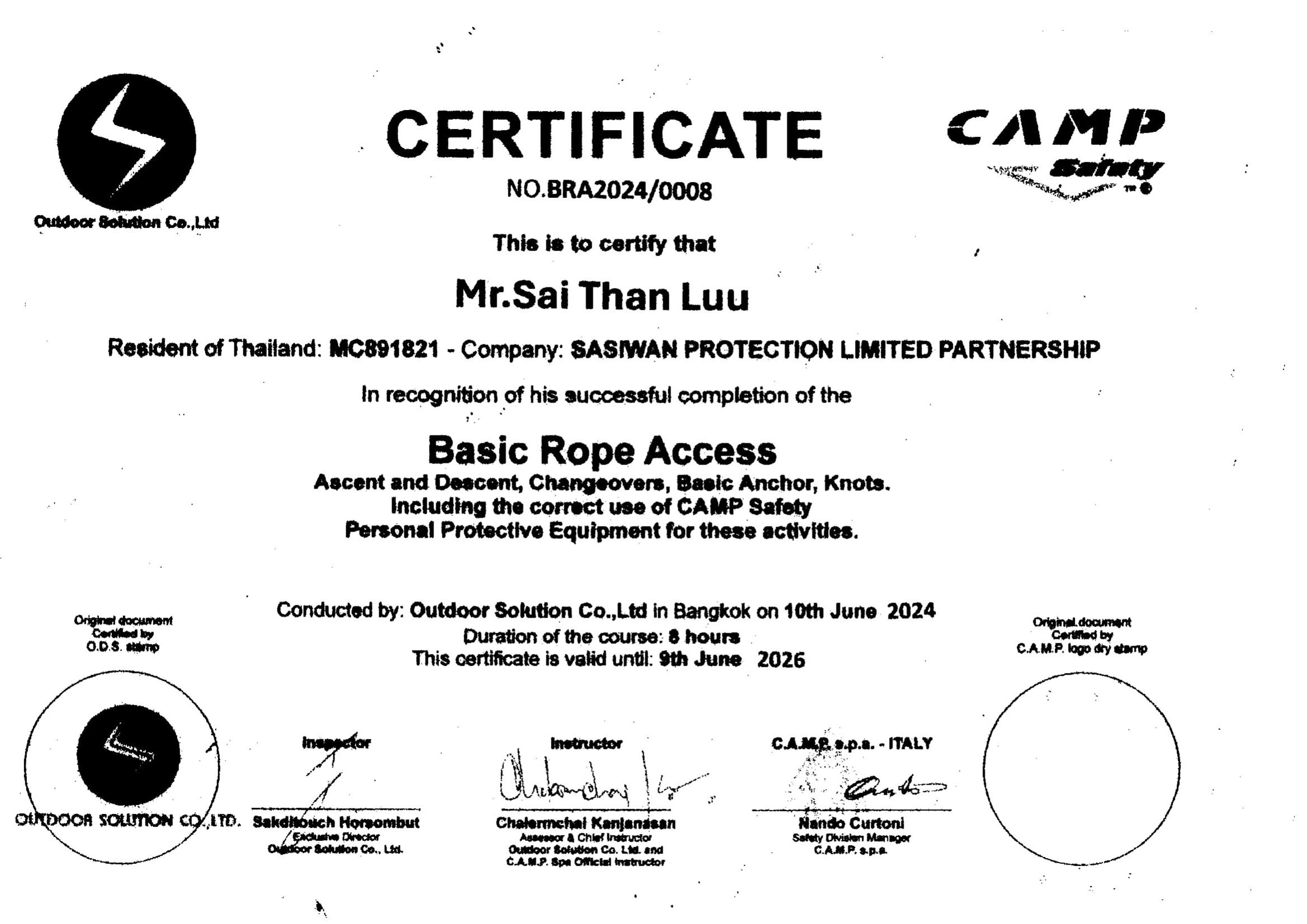 Certificate
