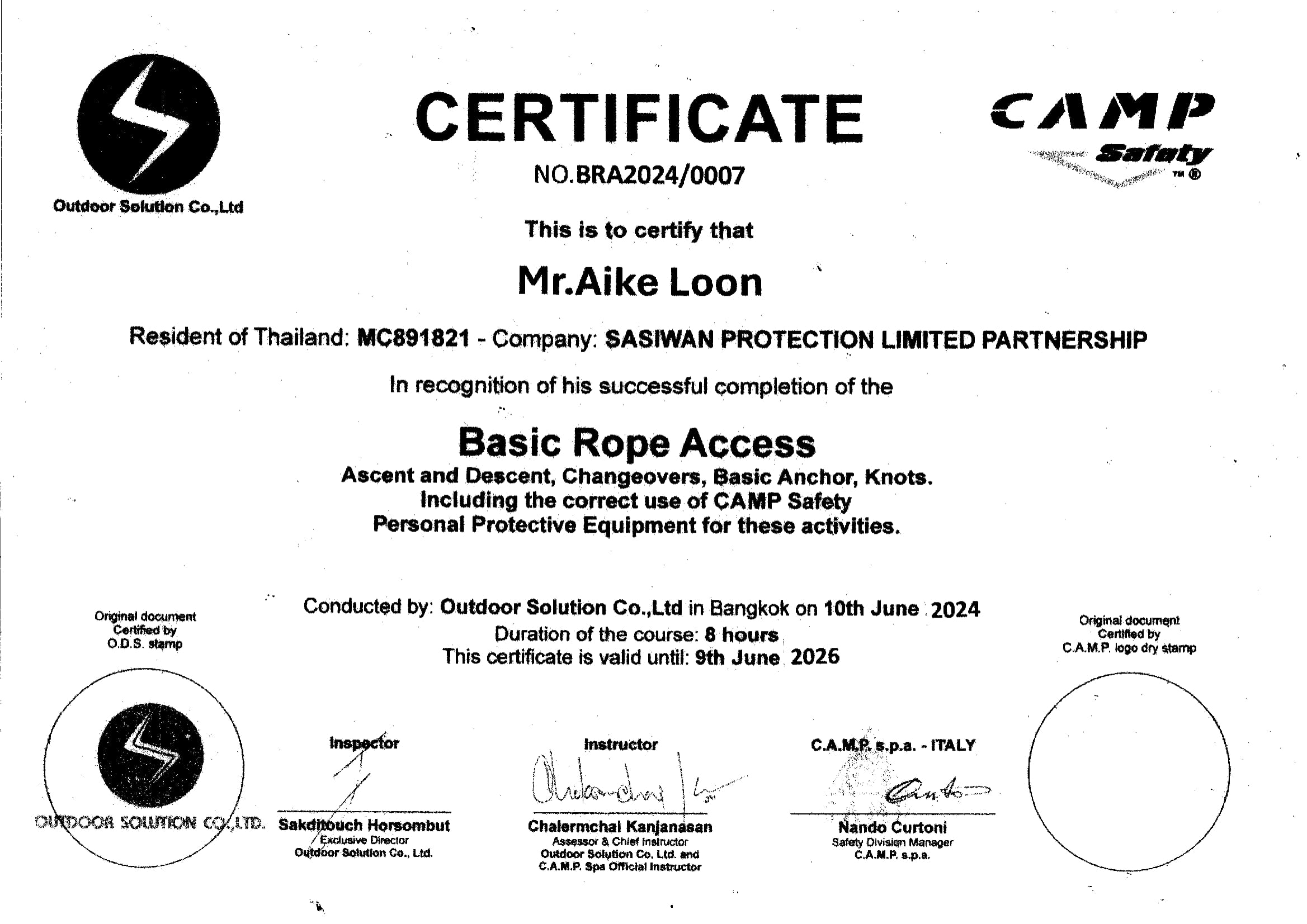 Certificate