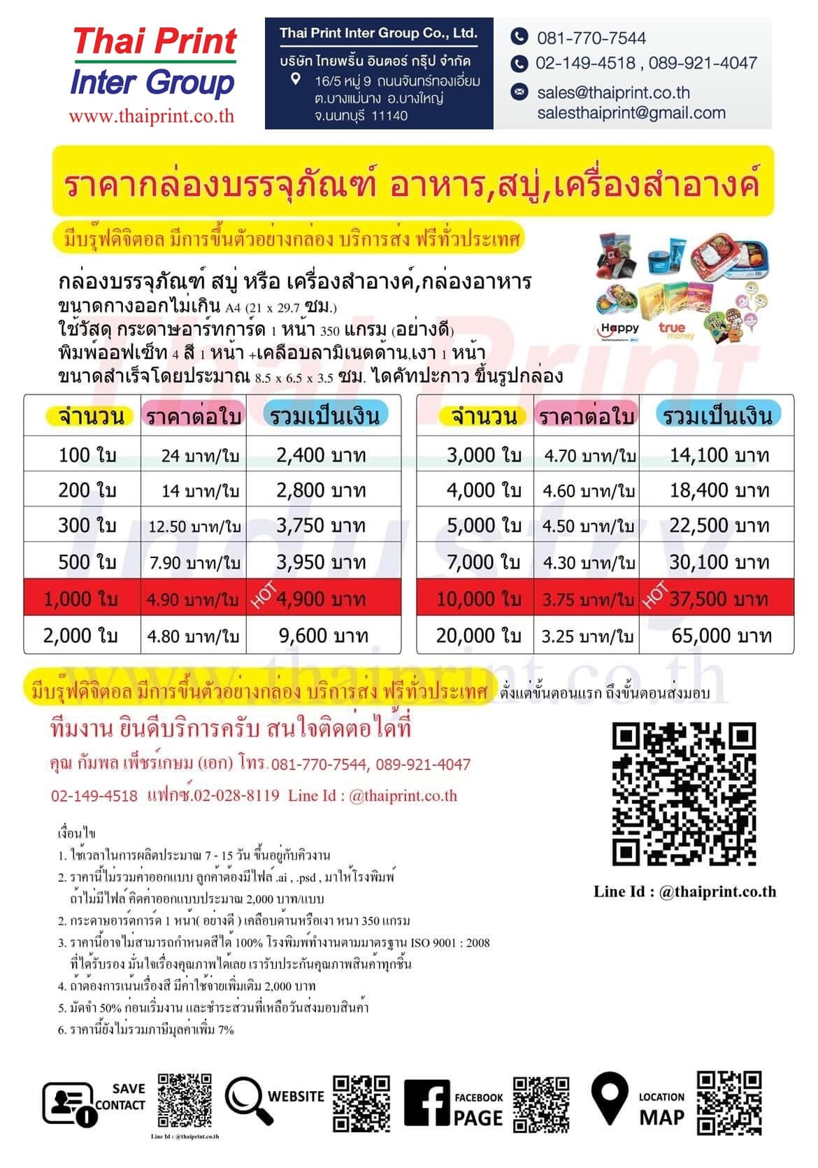 งานพิมพ์ครบวงจร ทุกระบบ พิมพ์สติ๊กเกอร์ กล่องบรรจุภัณฑ์ งานออฟเซ็ท ซิลค์สกรีน ดิจิทัล
