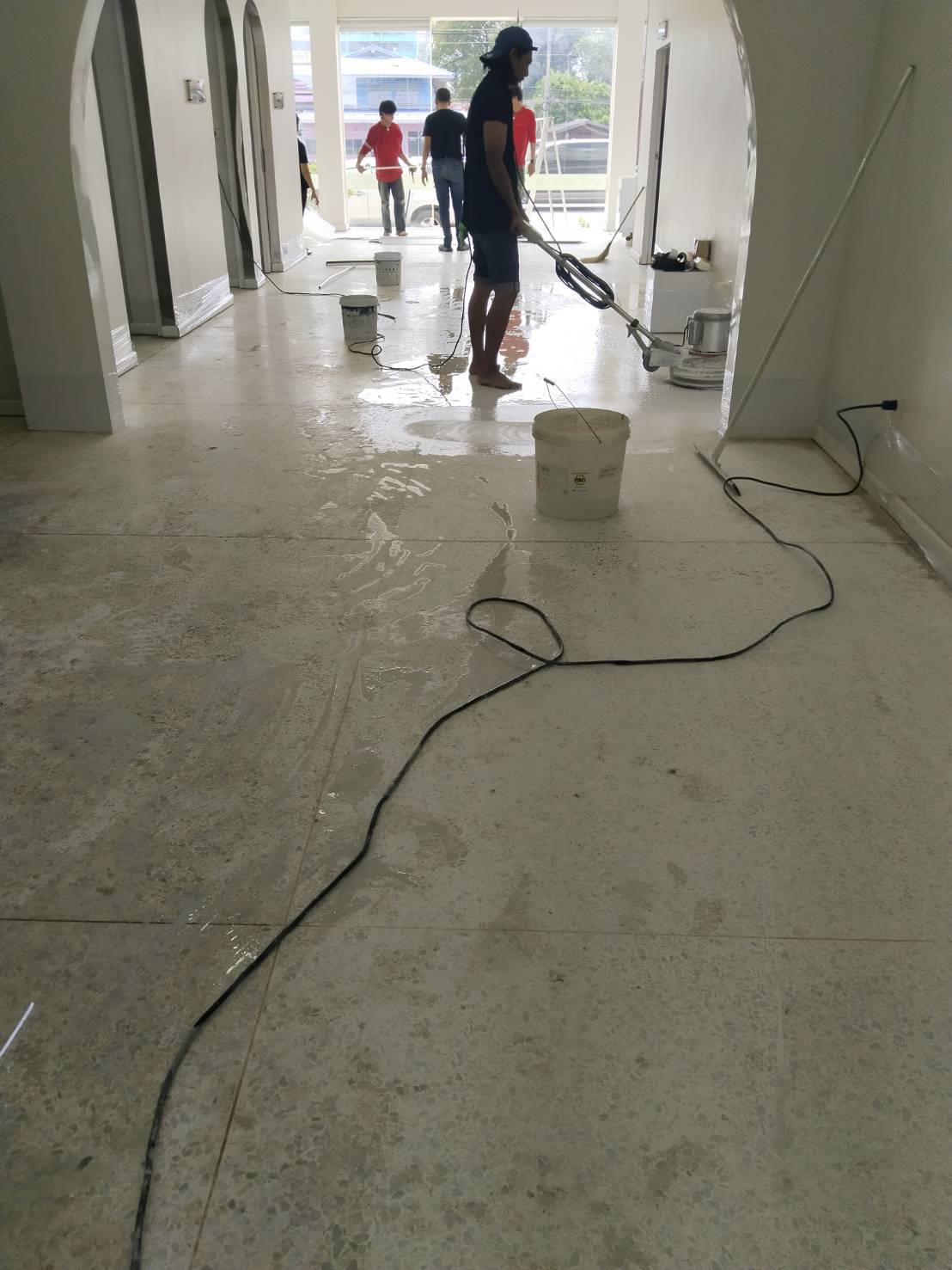 ผลงานขัดพื้นหินอ่อน