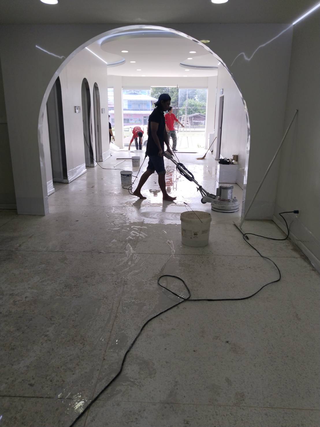 ผลงานขัดพื้นหินอ่อน