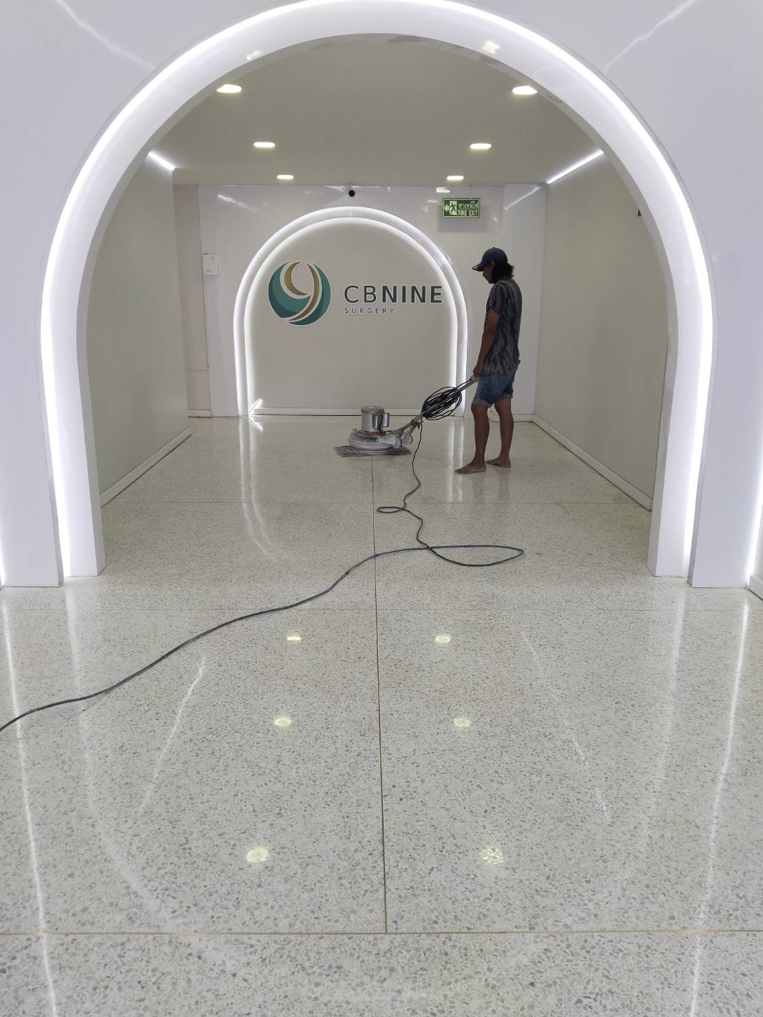 ผลงานขัดพื้นหินอ่อน